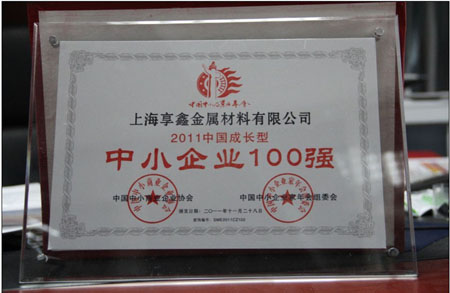 上海享鑫榮獲中國中小企業(yè)100強現場實景